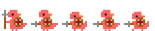 pink dragon running sprites frames