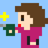 A girl using a drill