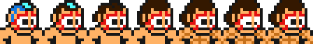 Megaman dressing up as E-Honda frames