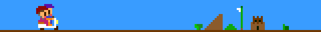 Super Mario flagpole attack frames